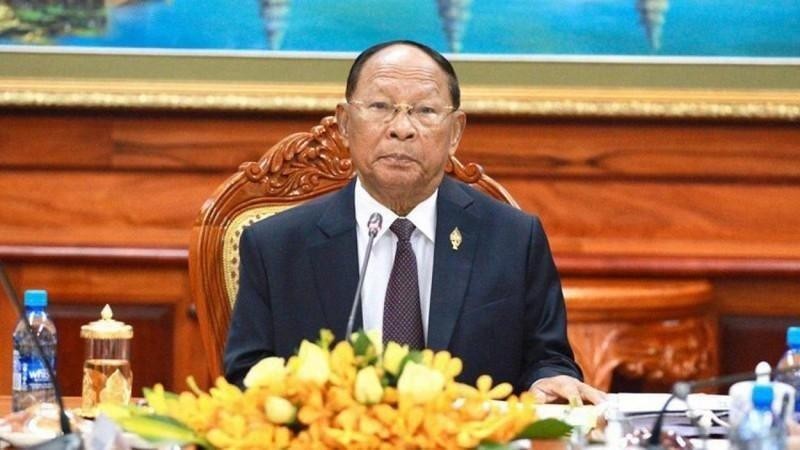 El presidente de la Asamblea Nacional de Camboya, Samdech Heng Samrin. (Fotografía: VNA)