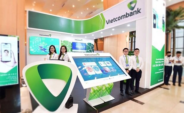 Pabellón del banco Vietcombank en el “Día de la Transformación Digital de la Industria Bancaria” (Fotografía: VNA)