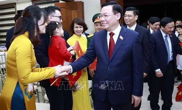El presidente de la Asamblea Nacional de Vietnam, Vuong Dinh Hue, en el evento (Fotografía: VNA)