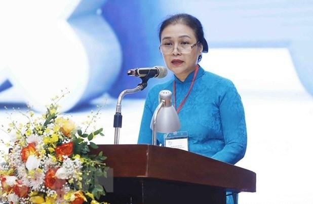 La presidenta de la Unión de Organizaciones de Amistad de Vietnam, Nguyen Phuong Nga (Fotografía: VNA)