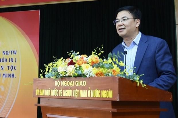 El vicecanciller Pham Quang Hieu, jefe del Comité Estatal para asuntos relacionados con vietnamitas en el extranjero (Fotografía: dangcongsan.vn)