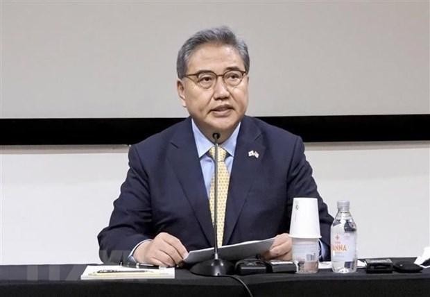 El ministro de Relaciones Exteriores de Corea del Sur, Park Jin. (Fotografía: VNA)