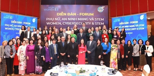Los delegados participantes en la reunión. (Fotografía: phunuvietnam.vn)