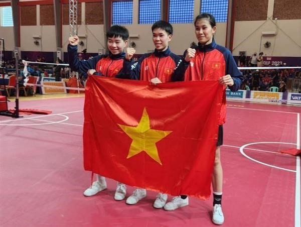 El equipo de sepak takraw de Vietnam (Fotografía: VNA)