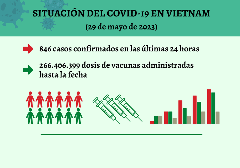 Infografía: Actualización sobre la situación del Covid-19 en Vietnam - 29 de mayo de 2023