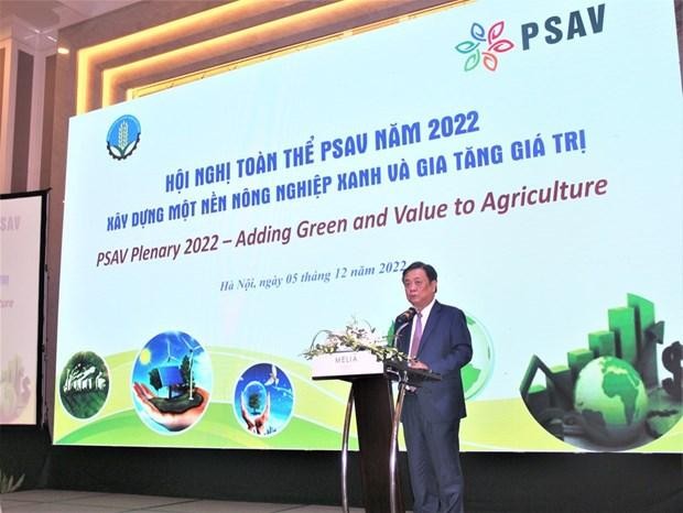 El ministro de Agricultura y Desarrollo Rural, Le Minh Hoan, habla en la cita. (Fotografía: VNA)