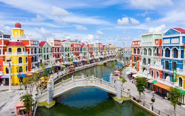 La versión en miniatura de la ciudad de Venecia, en el complejo turístico y de entretenimiento Grand World, perteneciente a Phu Quoc United Center. (Foto: VNA)
