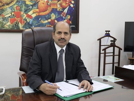 El embajador de la India en Vietnam, Sandeep Arya. (Foto: Embajada india en Hanói)