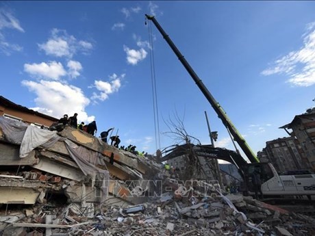 Edificios destruidos en Antioquía, provincia de Hatay. (Foto: Xinhua/VNA)