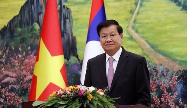 El secretario general del Partido Popular Revolucionario y presidente de Laos, Thongloun Sisoulith. (Fotografía: VNA)