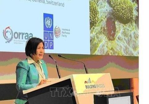 La embajadora Le Thi Tuyet Mai, jefa de la misión de Vietnam ante las Naciones Unidas, la Organización Mundial del Comercio y otros organismos en Ginebra. (Fotografía: VNA)
