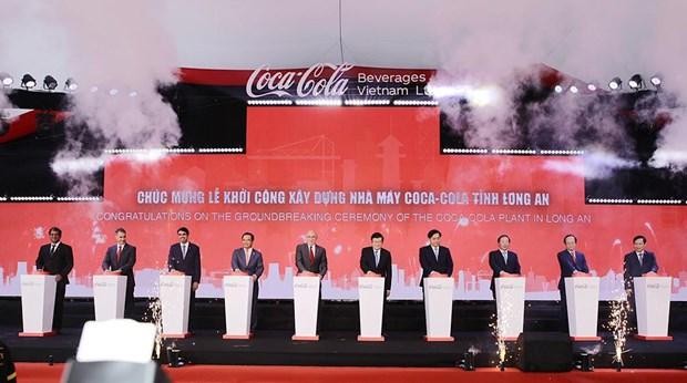 Coca-Cola inicia la construcción de una nueva planta en la provincia de Long An. (Fotografía: VNA)