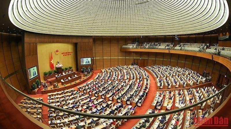 En el acto inaugural del tercer período de sesiones de la Asamblea Nacional de Vietnam de la XV legislatura. (Fotografía: Nhan Dan)