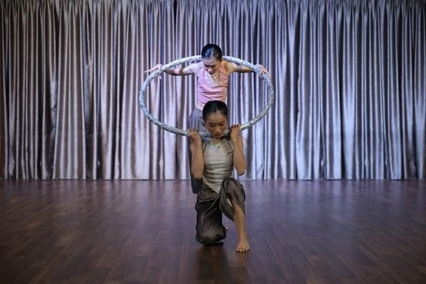 La pieza de danza "Mau", interpretada por la coreógrafa Ha Thanh Hau. (Fotografía: SCBC)
