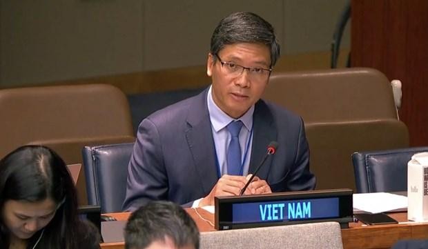 El representante de la misión permanente de Vietnam ante la ONU, consejero Do Ngoc Thuy. (Fotografía: VNA)