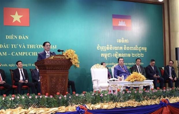 El primer ministro de Vietnam, Pham Minh Chinh, en el acto. (Fotografía: VNA)