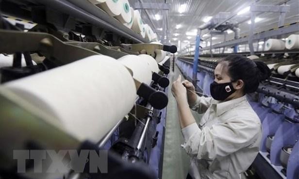 Producción de hilo en la empresa de texitles de Ha Nam. (Fotografía: VNA)
