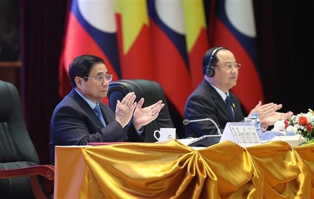 El premier Pham Minh Chinh en la conferencia. (Fotografía: VNA)