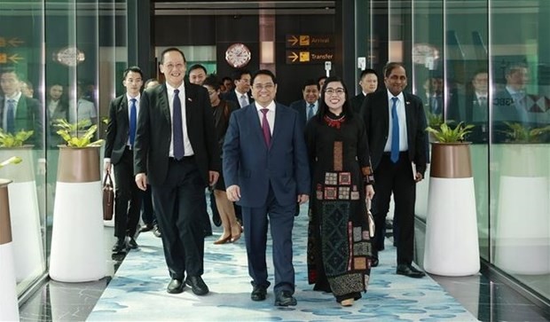 El primer ministro de Vietnam, Pham Minh Chinh, concluye su visita oficial a Singapur. (Fotografía: VNA)