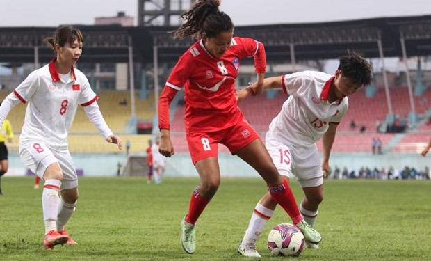 En el partido. (Fotografía: Federación de Fútbol de Nepal)