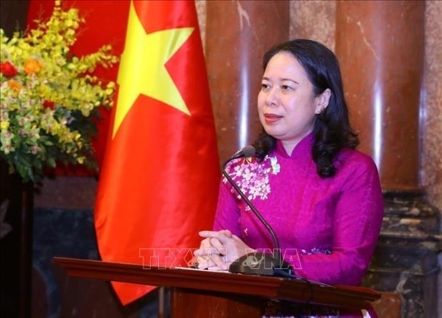 La vicepresidenta vietnamita, Vo Thi Anh Xuan. (Fotografía: VNA)