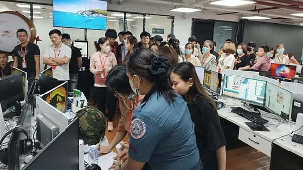 Filipinas rescató más de mil personas, incluidos vietnamitas, víctimas del trabajo forzoso. (Fotografía: Grupo Anticibercrimen Policía Nacional de Filipinas)