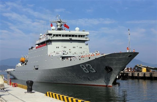 El barco de China que visita Da Nang. (Fotografía: VNA) 