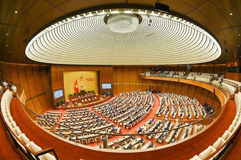 En una sesión de la Asamblea Nacional de Vietnam. (Fotografía: Nhan Dan)
