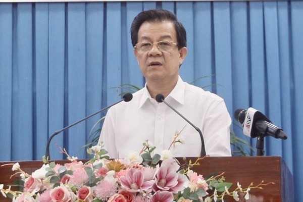 El miembro del Comité Central del Partido y secretario del Comité partidista en la provincia sureña de An Giang, Le Hong Quang. (Fotografía: VNA)