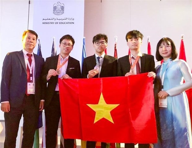 Estudiantes vietnamitas ganan medallas en Olimpiada Internacional de Biología. (Fotografía: VNA)