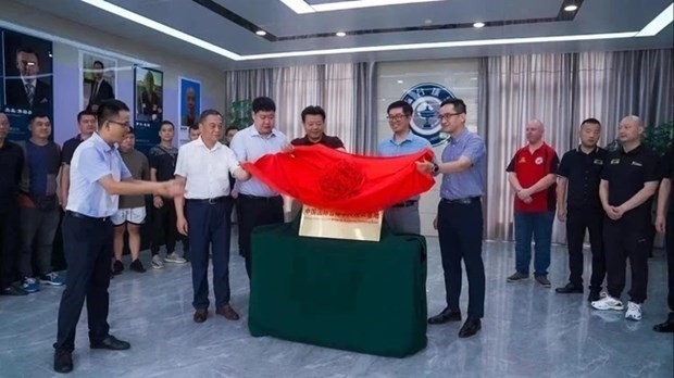 En la inauguración de la Academia Internacional de Billar en Yushan. (Fotografía: VNA)
