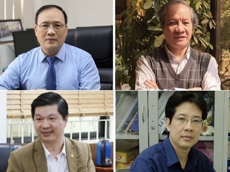Los científicos Nguyen Dinh Duc, Pham Hung Viet, Le Hoang Son y Tu Binh Minh (de izquierda a derecha, de arriba a abajo). (Fotografía: laodong.vn)
