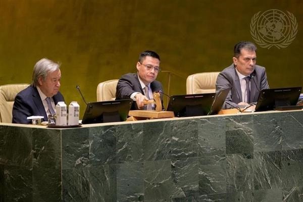 Vietnam cumple con éxito su mandato de vicepresidente de la 77 Asamblea General de la ONU. (Fotografía: VNA)