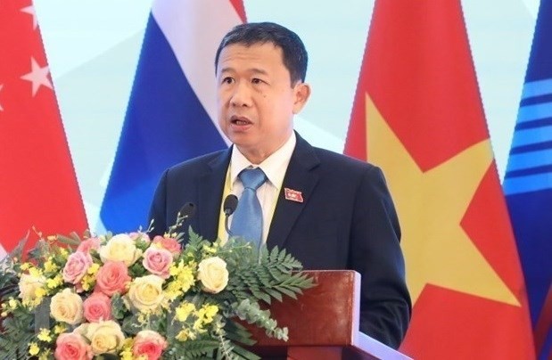 Vu Hai Ha, jefe de la Comisión de Relaciones Exteriores de la Asamblea Nacional de Vietnam y también subjefe del Comité Organizador de la IX Conferencia Mundial de Jóvenes Parlamentarios. (Fotografía: VNA)