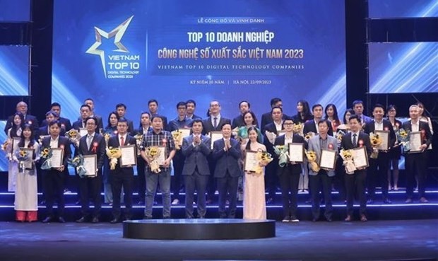 Las 10 empresas de tecnología digital más destacadas de Vietnam 2023. (Fotografía: VNA)