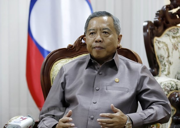 El presidente de la Asociación de Amistad Laos-Vietnam y ministro de Tecnología y Comunicaciones de Laos, Boviengkham Vongdar. (Fotografía: VNA)