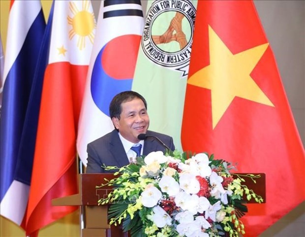 El viceministro del Interior de Vietnam Trieu Van Cuong en el evento. (Fotografía: VNA)