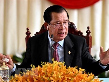 El presidente del Partido Popular de Camboya (CPP) gobernante, Samdech Techo Hun Sen. (Fotografía: AFP/VNA)