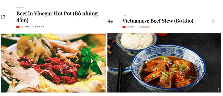 Carne bovina al estilo vietnamita entre las mejores recetas del mundo