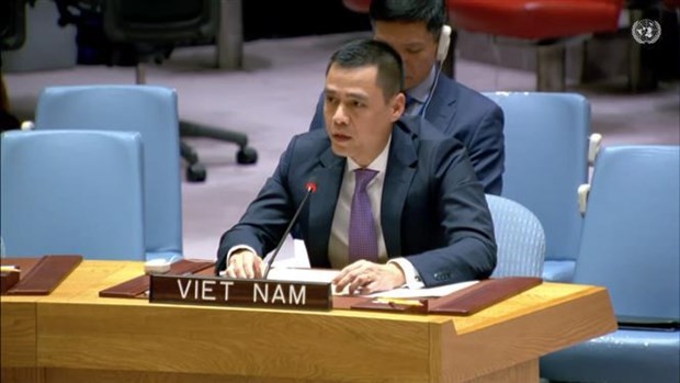 El embajador Dang Hoang Giang, jefe de la misión vietnamita ante las Naciones Unidas. (Fotografía: VNA)