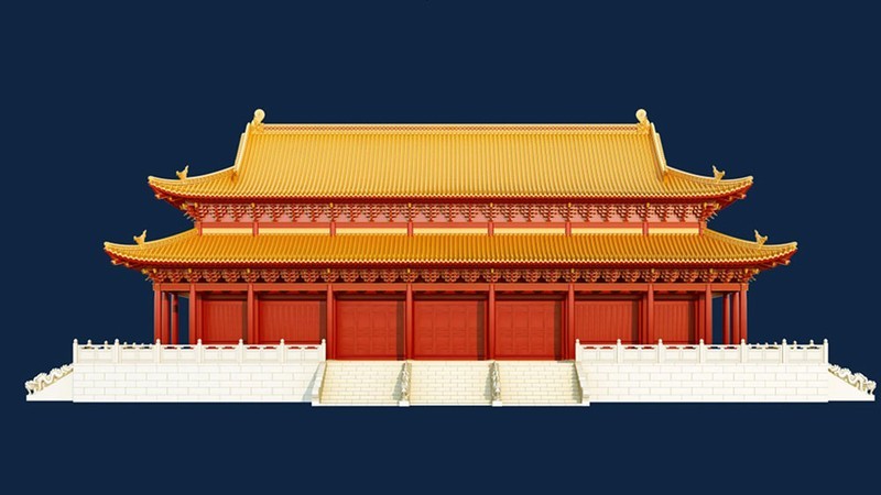 Reconstrucción virtual del palacio de Kinh Thien.