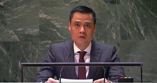 El embajador Dang Hoang Giang, jefe de la misión permanente de Vietnam ante las Naciones Unidas. (Fotografía: VNA)