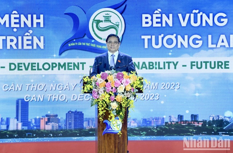 El premier Pham Minh Chinh en el evento. (Fotografía: Nhan Dan)