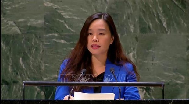 Le Thi Minh Thoa, subjefa de la delegación permanente de Vietnam ante la ONU. (Fotografía: VNA)