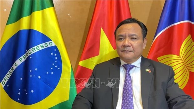 El embajador vietnamita en Brasil, Bui Van Nghi, en una entrevista concedida a la Agencia Vietnamita de Noticias. (Fotografía: VNA)