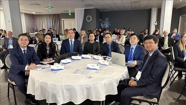Delegación de la Auditoría Estatal de Vietnam en la Conferencia. (Fotografía: VNA)