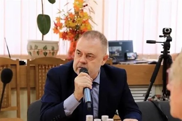 El presidente del Consejo de Expertos de la Fundación Rusa de Investigación “Ideas Euroasiáticas”, Grigory Trofimchuk. (Fotografía: VNA)