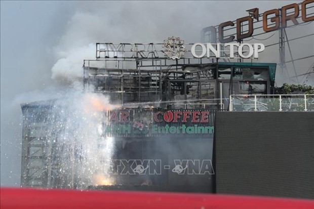 Escena del incendio en O Cho Dua. (Fotografía: VNA)