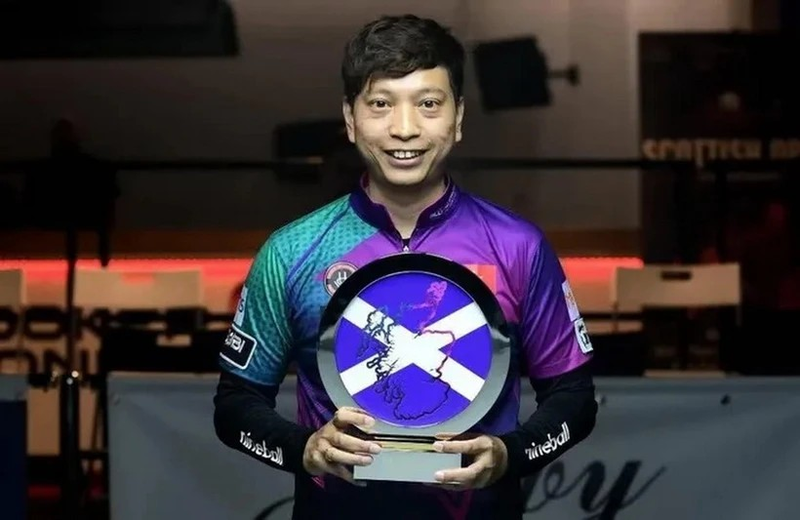 El jugador vietnamita Duong Quoc Hoang conquistó de manera excelente el Campeonato Abierto de Escocia de Billar de Bolas- 9 (Scottish Open 2024). (Fotografía: Internet)