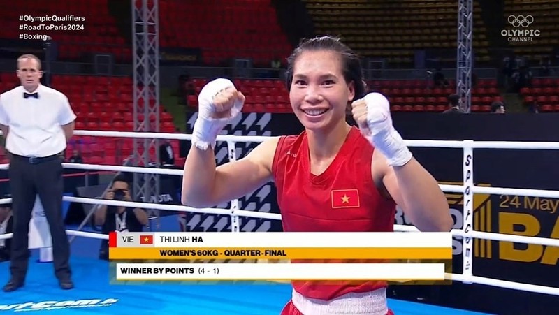 La boxeadora Ha Thi Linh. (Foto capturada de vídeo)